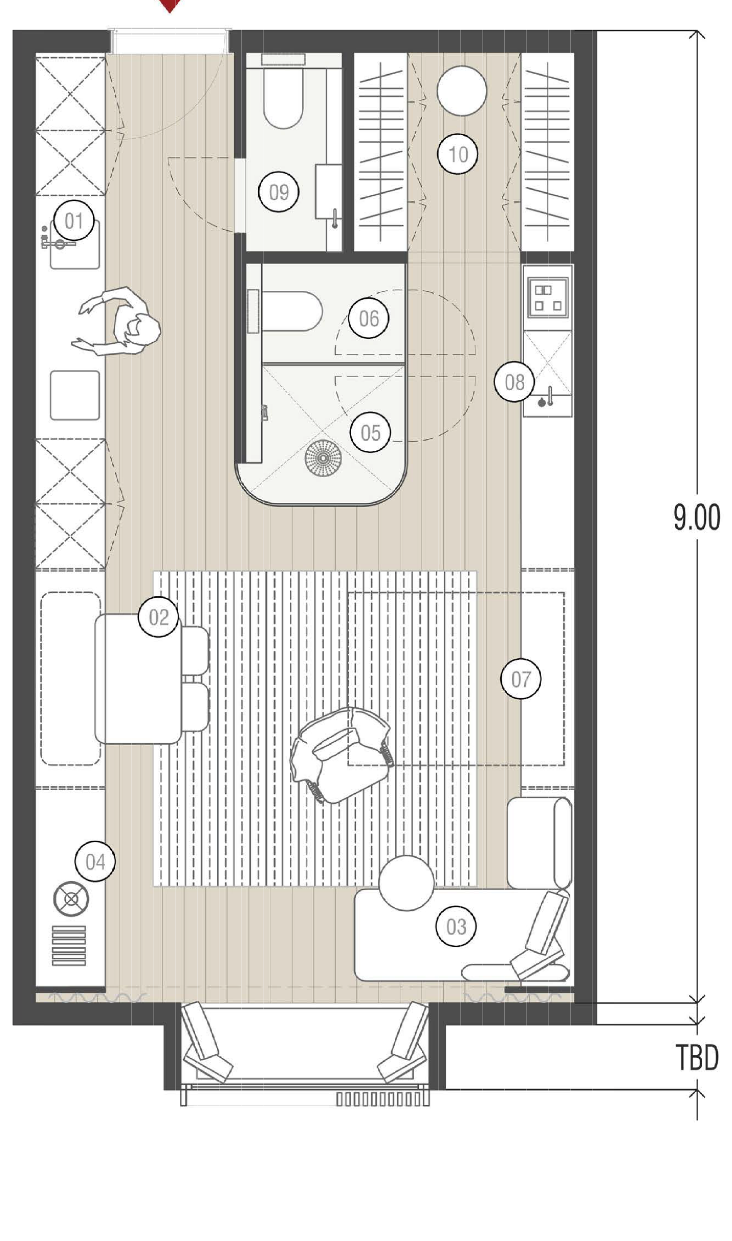 One Bedroom Type B